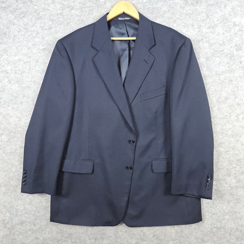 Kilburne & Finch‎ Men's Blazer Size 46R Navy Blue Wool Blend UNCUT S&K Preppy